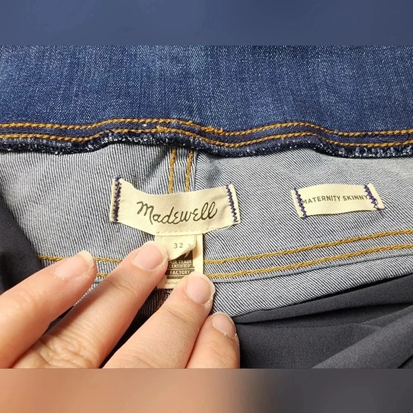 Madewell Materity Skinny Jeans Size 32 Blue - Picture 3 of 12